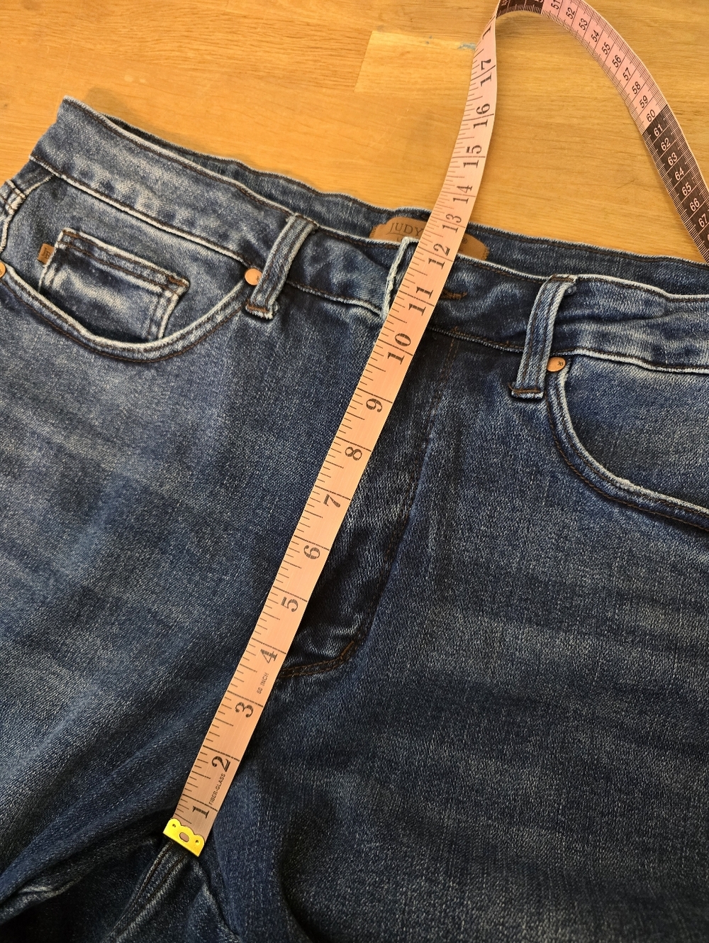 Judy Blue High Waist Tummy Control Back Pocket Embroidery Bootcut Denim Jean 18W - Picture 12 of 14
